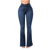 Tongue Twister Super Flare Leg Jeans – Dunkle Waschung